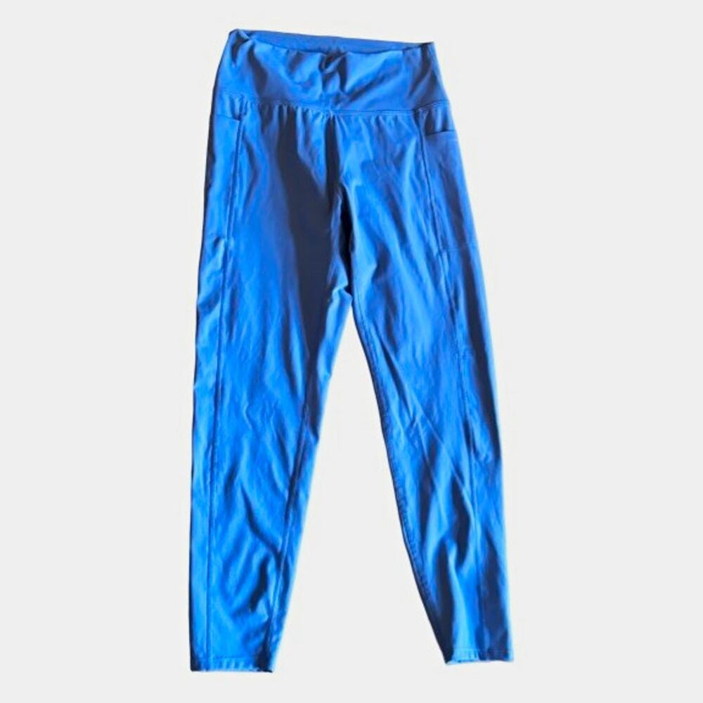 Danskin Leggings Ankle Periwinkle Pockets High Waist Size Large